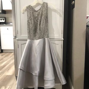 Silver formal dress